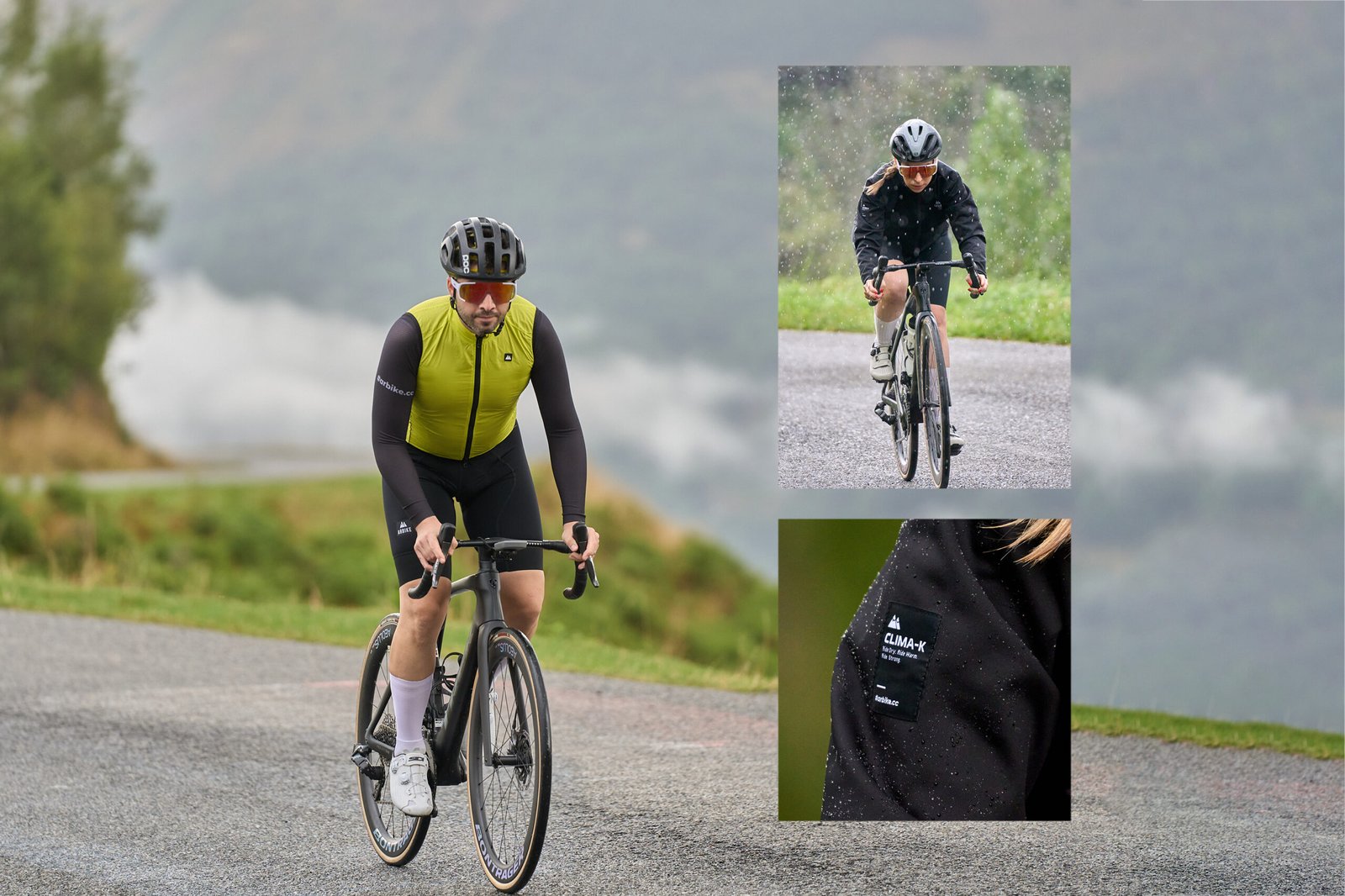 ciclista con ropa de ciclismo de invierno Arbike – colección Climak